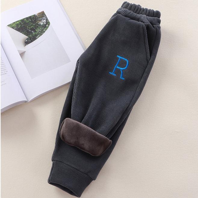 

Детские брюки из бархата большого размера, зимние модели, большие детские брюки, утолщенные хлопковые брюки для мальчиков и девочек, теплые брюки 130 серый