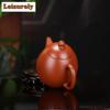 220 ml Boutique Yixing Lila Ton Teekanne Handgefertigte Drachenei-Kanne Roherz Zhu Schlammkessel Chinesisches Zisha Teeset Teeartikel Zubehör
