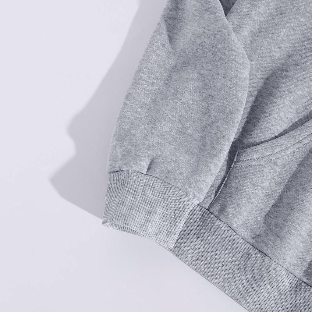 2023 Autumn/Winter Fleece-Lined Thick Hoodie - Unisex European/American Loose Fit, Plain Color.