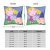 Cartoon B-Bens & H-Hollys Pillow Case Graphic Pillow Cover Retro Trendy Pillowcases For Sofa Home Decor
