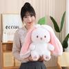 Cute Transformation Bunny Plush Doll Soft Cute Strawberry Radish Rabbit Cloth Doll Children Girl Bed Pillow