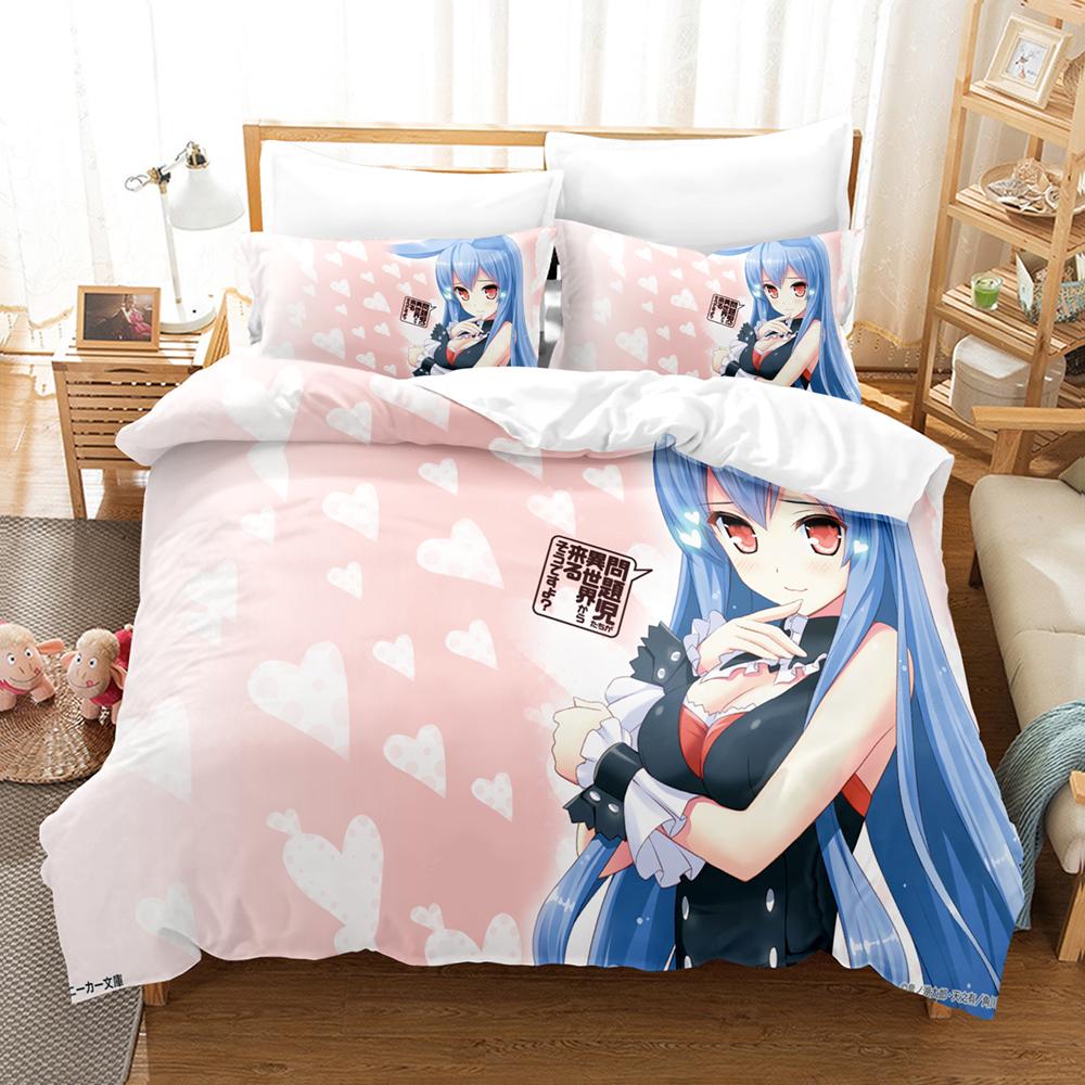 3D Print Anime Girls This Art Club Has A Problem Bedding Sets Duvet Cover Set With Pillowcase Twin Full Queen King Bedclothes