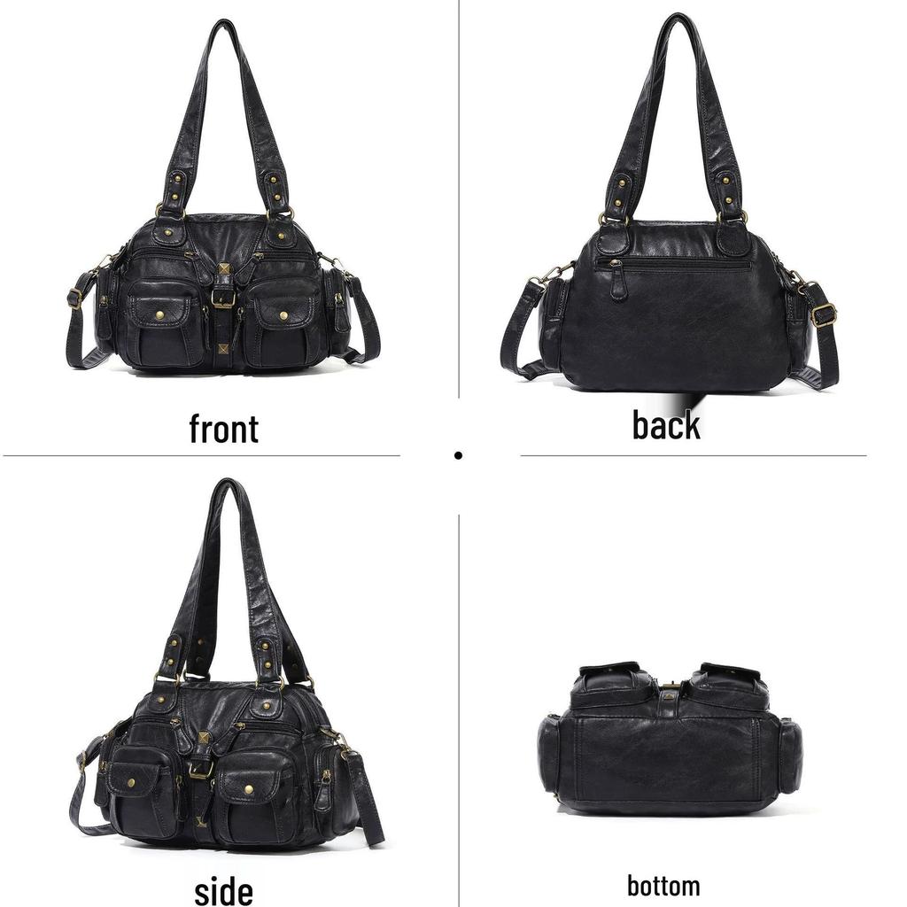 Borsa a tracolla tote in morbida pelle vintage Y2K: Stile Europeo e Americano, Borsa a Spalla Singola Versatile per Donna