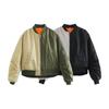 Womens Y2K Streetwear Oversized Color-Block Pilot Jacket Cotton Puffer Coat