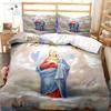 Tema Gesù Vergine Maria Set Biancheria da Letto per Bambini Camera da Letto Copripiumino Set per Letto per Bambini Poliestere Set Copripiumino con Federa