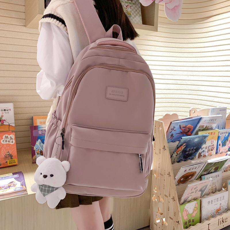 Student Japanese Capacity Backpack Girl Simple Versatile Decoration