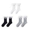 1 Pair Girls Mesh Lace Crew Socks for Socks Thin Breathable Kids Students Cute Bow Cotton