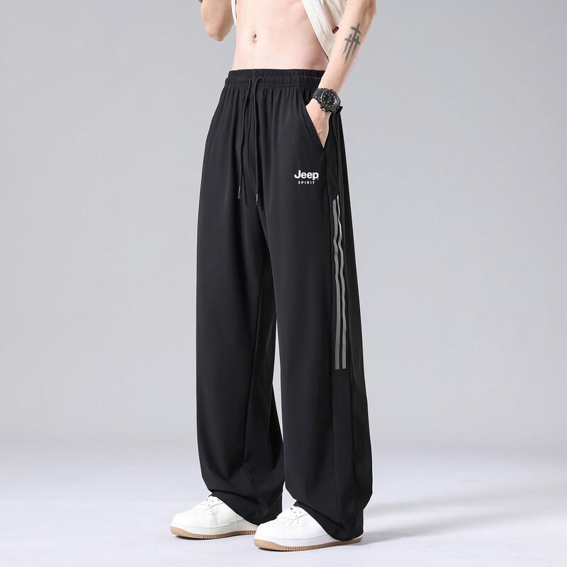 JEEP SPIRIT Men's Summer Loose Straight Leg Casual Pants