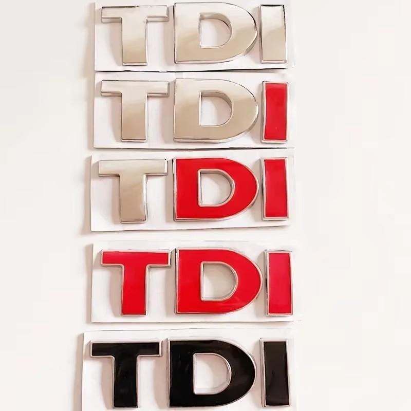 VEMZG1 3D Metal Letters For Car Stickers TDI Letters VW Golf 4 5 6 7 JETTA PASSAT MK2 MK4 MK5 MK6 MK7 TDI Emblem Logo Badge Accessories