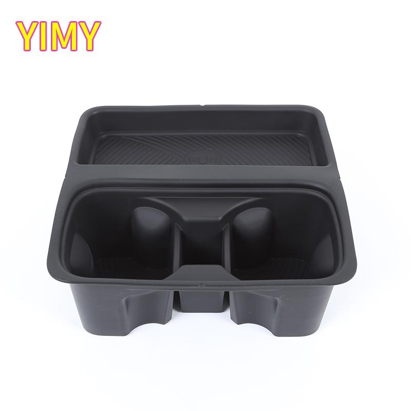 For Land Rover Defender 90 110 130 -2024 TPE Central Control Water Cup Protective Cover + Wireless Charging Pad Accessories Style 1