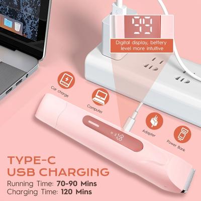 Electric Shaver Cutter for Women Bikinis Trimmer USB Rechargeable Hair Removal for Women Pubic Hair Trimmer Tool