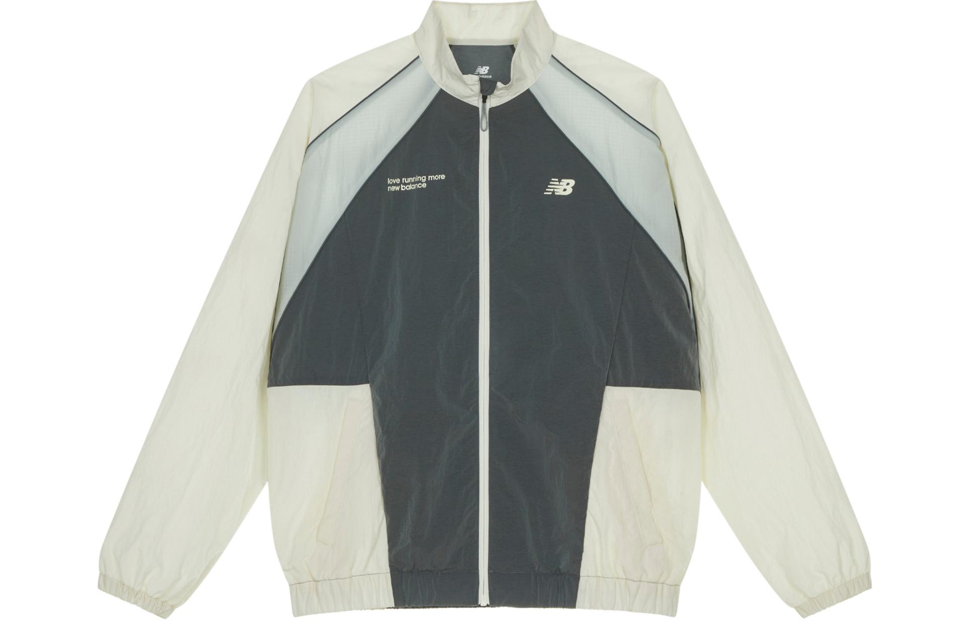 New Balance Jackets Unisex Gray Stand Collar Moderate Other NAE24011-DKG S