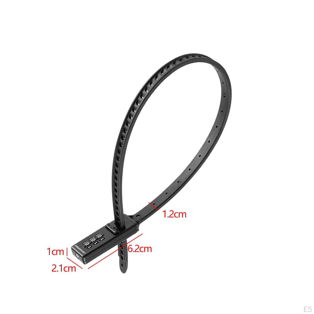 Fahrradschloss-Kabelbinder, 3-stellig, für Fahrradgepäck, Radfahren