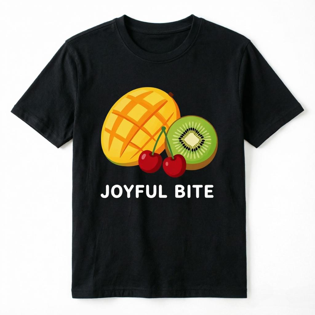 Unisex 100 Cotton Oversize T Shirt Joyful Bite Unisexgo Kiwi Cherry Print Casual Summer Short Sleeve Tee