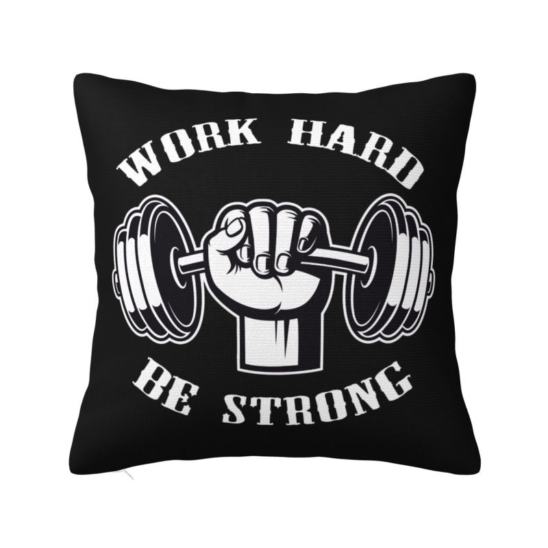 Bodybuilding Gym Throw Pillow Case cm Sofa Fitness Muscle Cushion Cover Soft Polyester Pillowcase Doublesided Printing