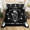 Gold Hamsa Hand Boho Chic Mandala Comfortable Duvet Quilt Cover Pillowcase Bedding Set Children Bedroom Decoration Home Textile