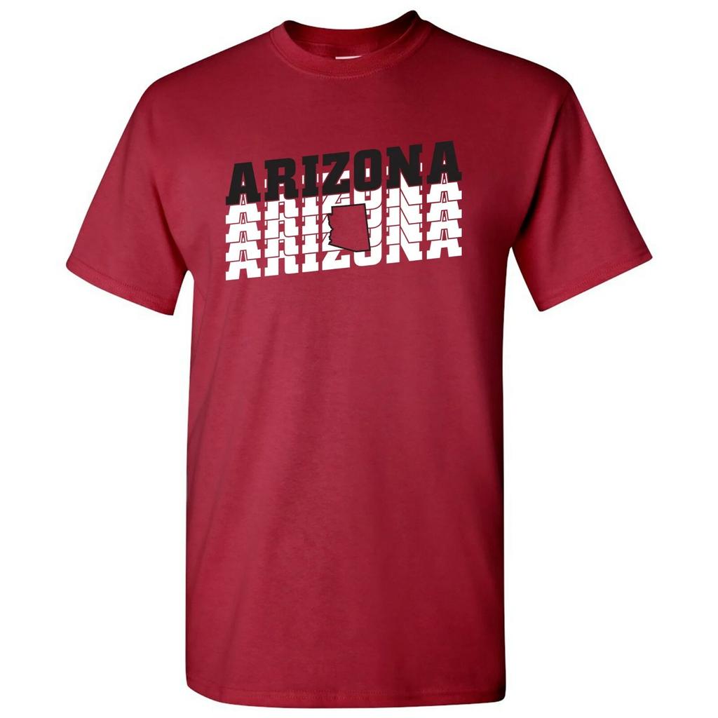 Arizona Retro Repeat - Sports Team City Pride Tailgating T Shirt - Cardinal