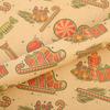 6 Rolls Vintage Christmas Wrapping Paper - Light Brown Background - for Holiday Gift Wrapping,Cards,Decorations Elegant Vintage