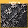 Style Metal Retro Waist Belt With Engraved Cross For Streetwear And Casual Looks