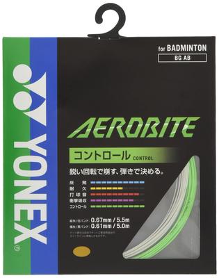 YONEX Badminton Strings Aerobite BGAB White X Green (0.61mm)