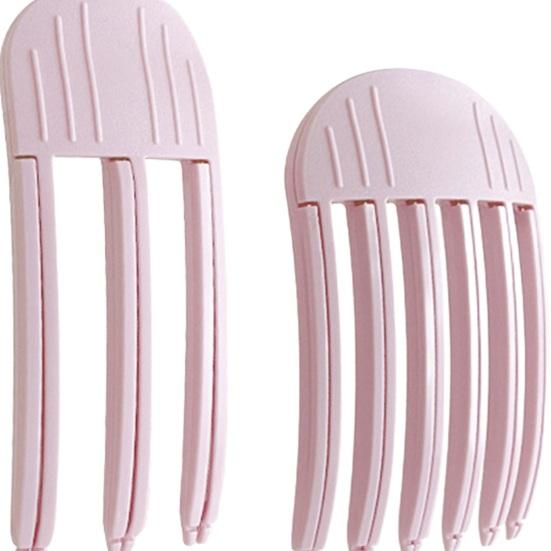 2 Adet Kabarık Saç Tarağı Doğal Kabartıcı Tarak Hacim Klipsi Taşınabilir Seyahat Sıcak Rüzgar Esen Alın Saçak Şekillendirici Tarak Kadın Kız Saç Aksesuarları
