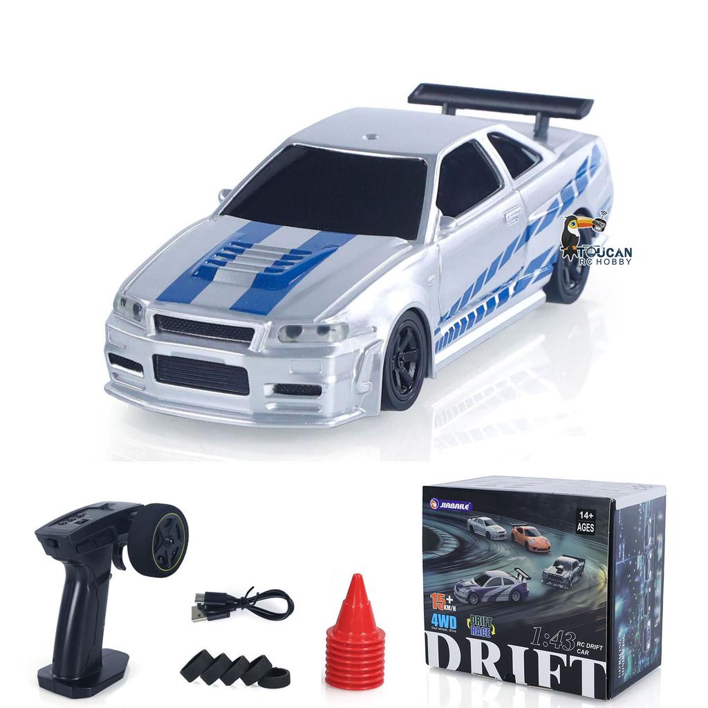 Geschenke Outdoor-Spielzeug 1/43 RC Drift Car Mini RC Rennwagen 2.4G Fernbedienung 4WD Hochgeschwindigkeits-Motorfahrzeugmodell für Jungen