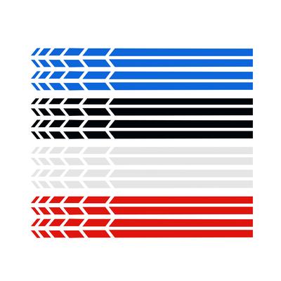 4Pcs/Set Rearview Side Mirror Sticker Black/White/Red/Blue Vinyl Stripe Emblem Car Decal Car Decoration Accessories 20*0.7CM