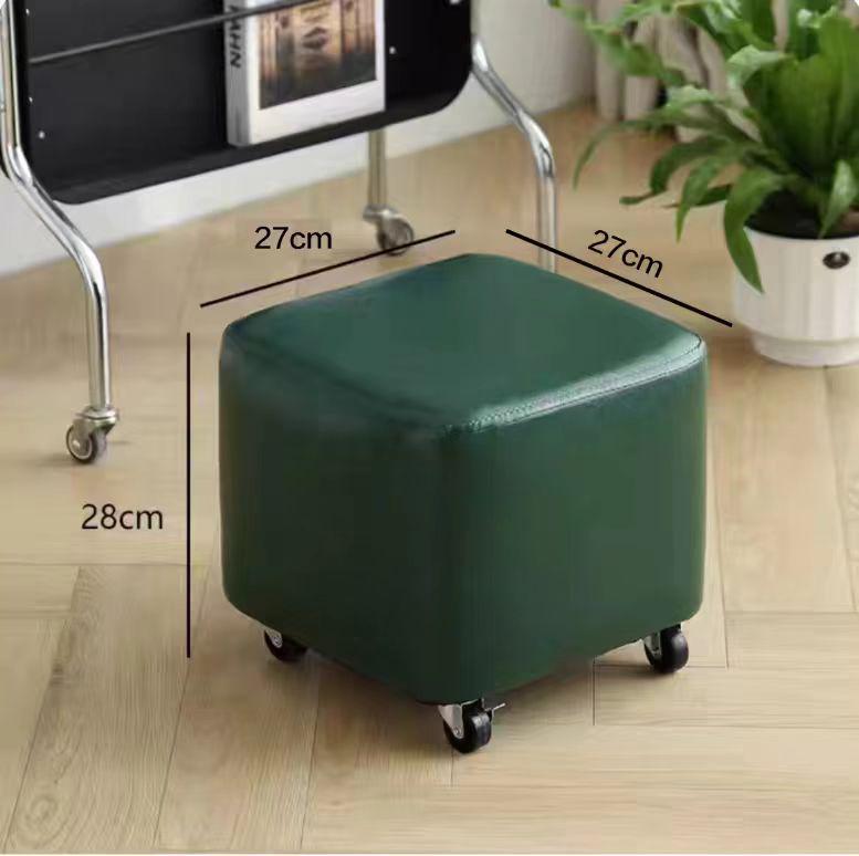 High-Leg Small Stool with Wheels - Versatile Chair for Living Room or Entryway