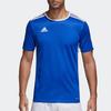 Adidas Entrada 18 Striped Color Block Short Sleeve T-Shirt Men Tops Blue CF1037