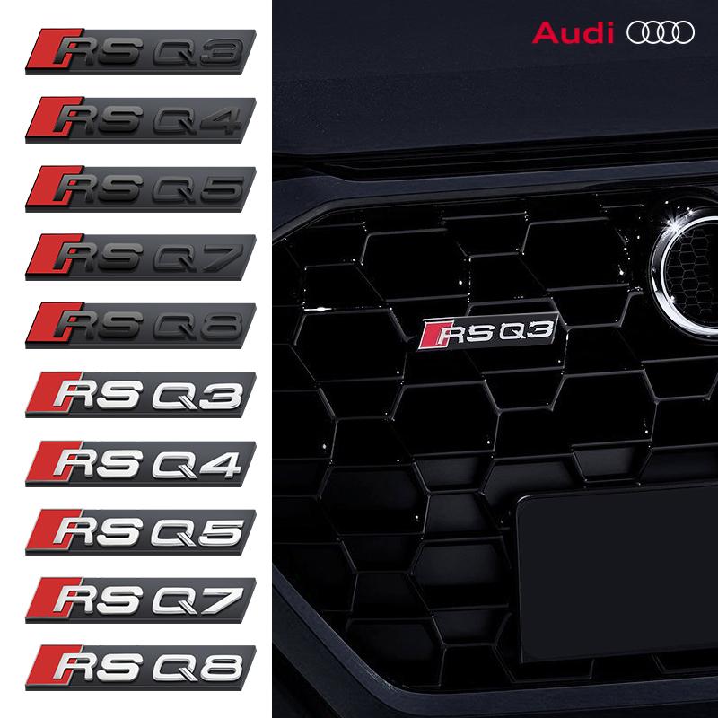 1pc ABS Plastic Car Front Grille Badge Logo Decoration Stickers For hot RSQ8 RSQ3 RSQ5 RSQ4 Exterior Modification Accessories