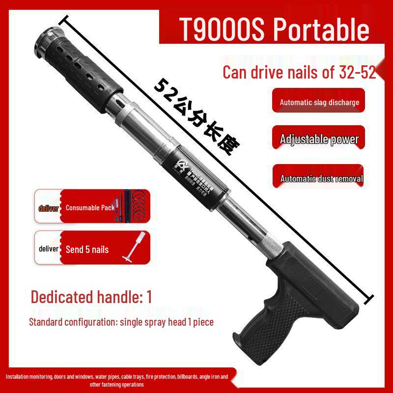 Multi-Function Silent Nail Gun for Woodworking and Cement with Adjustable Settings