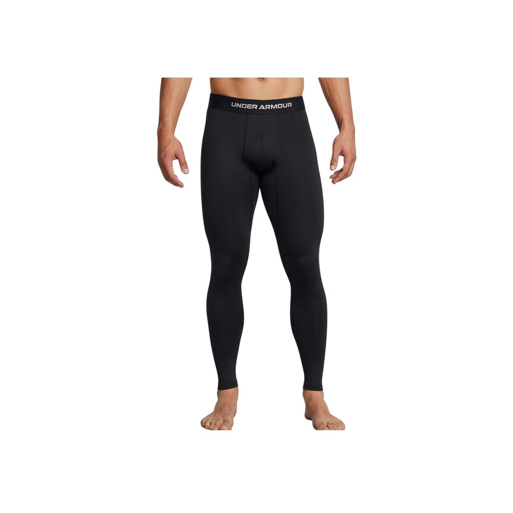 Under Armour X Elite Collaboration ColdGear® Tight Sweat-Wicking Quick-Dry Soft Printed Letter Sports Long Pants Men Bottoms Black 1386946-001