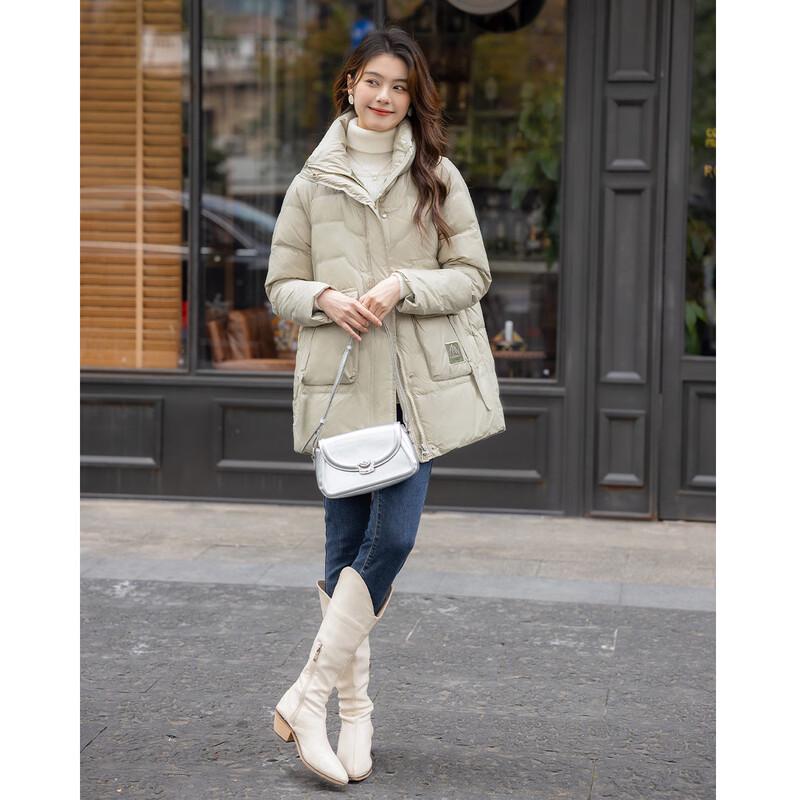 Mokana Women's Stylish Long-Sleeve Down Jacket MKNJD3168