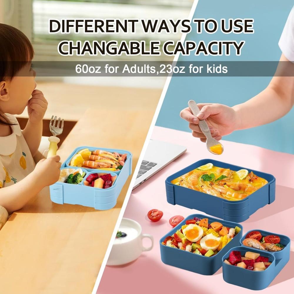 Lunch Box Leak Proof Bpa-free Bento Lunch Box for Multi-compartment Meal Planning Container for Work