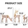 Premium-3-Piece Lighted 2D Reindeer Family With 60 L, Bright Christmas Outdoor Decoration, Pre-Lit Light Up Deer Set,For Yard