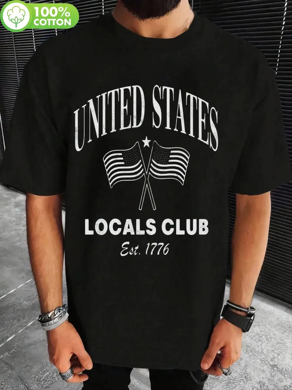 

[Outdoor Adventures] Casual Cotton T-shirt - United States Locals 1776 Graphic XL