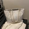 Lingge Large Capacity Bag for Women, 2026 Popular New Fashi Internet Celebrity Shoulder Bag, Versatile Chain Tote Bags