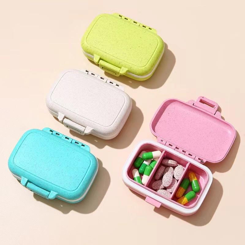 Kompakter Pillenorganisator mit drei Fächern - Versiegelt, feuchtigkeitsdicht, tragbare tägliche Medikamentenbox