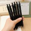 0.5mm Black Ink Gel Pen 6/12PCS White Black Box Gel Ink Pen for Christmas New Year Kid Gift Tip Quick-Drying Smooth Writting Pen