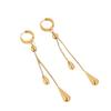 Light luxury tassel necklace earring jewelry set Fashionable high-end titanium steel jewelry set