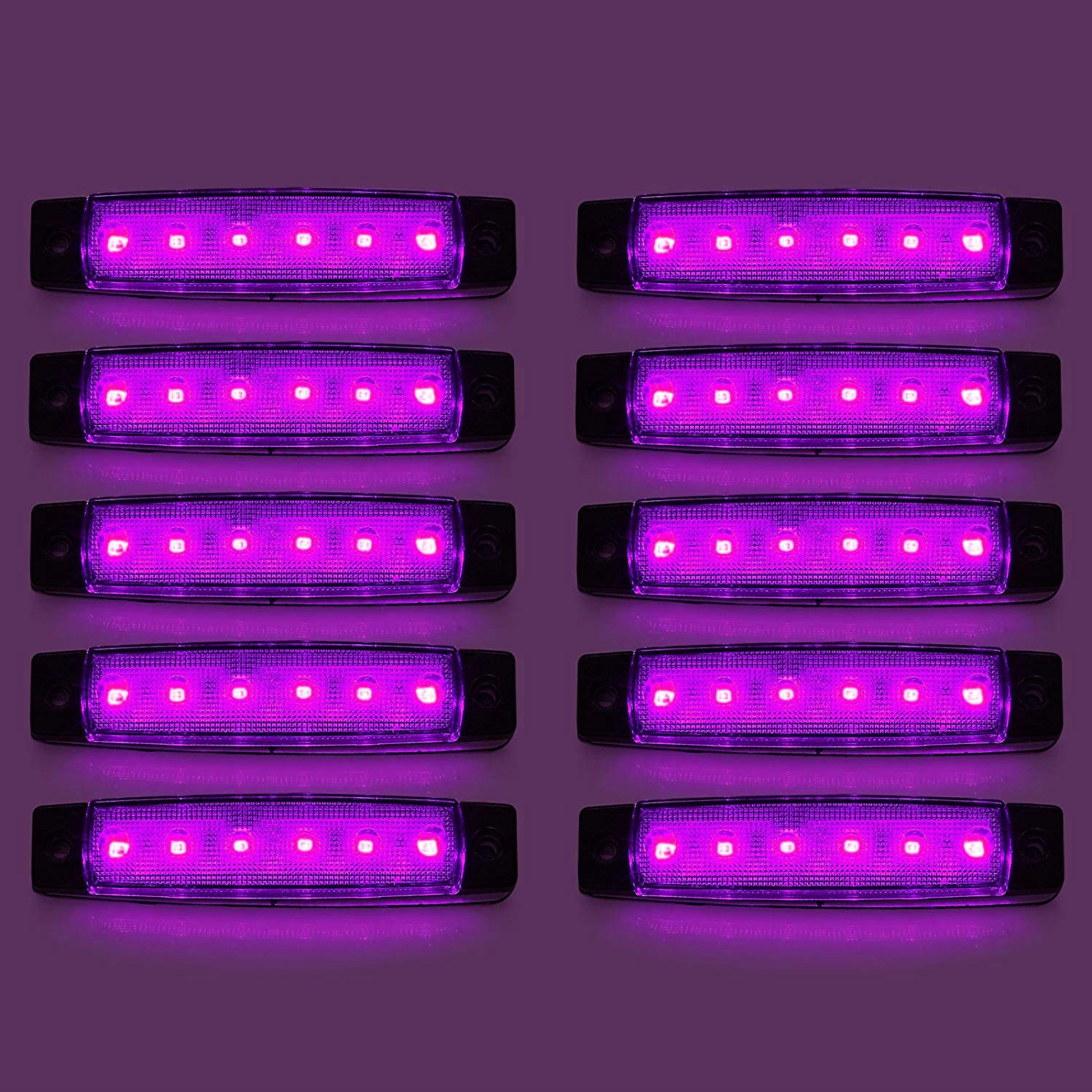 

Truck Side Marker Indicator,10 LED Truck Side Lights 6SMD LED Side Marker Indicator Light фиолетовый