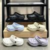 Křížové boty na platformě se středním podpatkem s děrovanou podrážkou, dámská taška, cool pantofle, pohodlné, protiskluzové, prodyšné, plážové boty