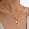 Stainless Steel Heart Infinity Pendant Necklace Plated 18K Gold Wind Niche Snake Chain Necklace Nc-2435