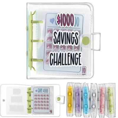 PVC Money Saving Binder Mini Mini Budget Binder Envelope Savings Challenge  for Budgeting Planner