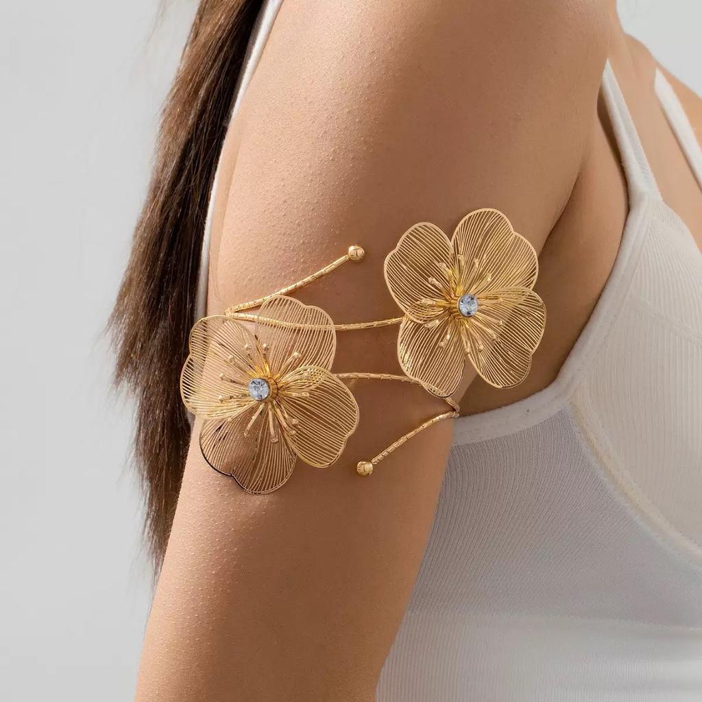 Open Arm Ring Fashion Niche Design Sense Bracelet Creative Asymmetrical Adjustable Alloy Bracelet Women