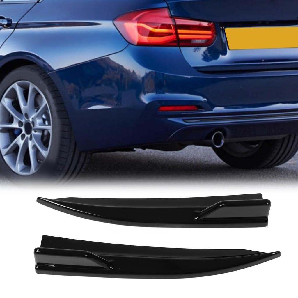 2 Pcs Rear Splitter Lip Spoiler Glossy Black Left Right Bumper Diffuser Splitter Kit for 3 Series  0 M Sport 2019‑2022