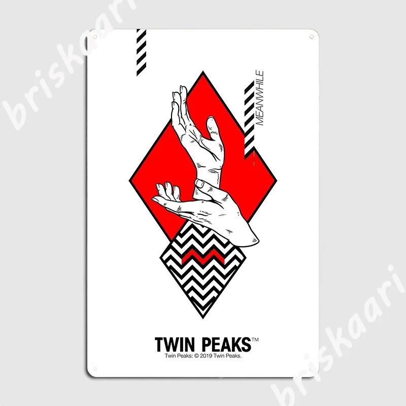 Meanwhile Twin Peaks Metal Sign Personalized Wall Decor Party Wall Pub Tin Sign Poster 20X30CM
