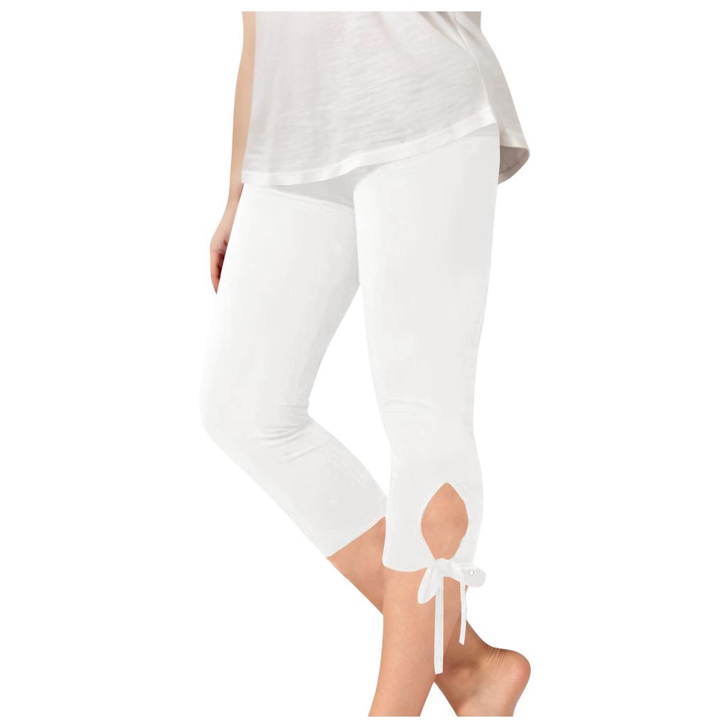 Children's  Fashionable Solid Color Cute Girls Casual Sports Yoga Pants Cropped Pants Leggings