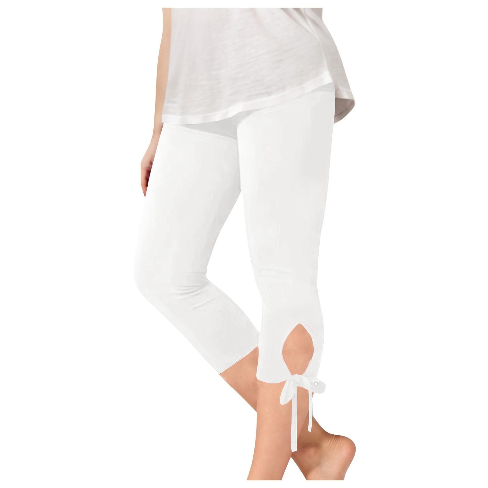 

Дитячі Модні Однотонні Милі Дівчачі Повсякденні Спортивні Штани для Йоги Укорочені Штани Легінси 120 білий