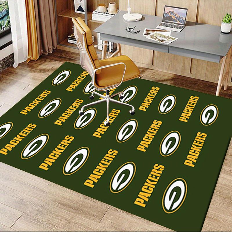 Office Carpet Green Bay Packers Logo Patterned, Sofa Rug, Chair Mat Protection